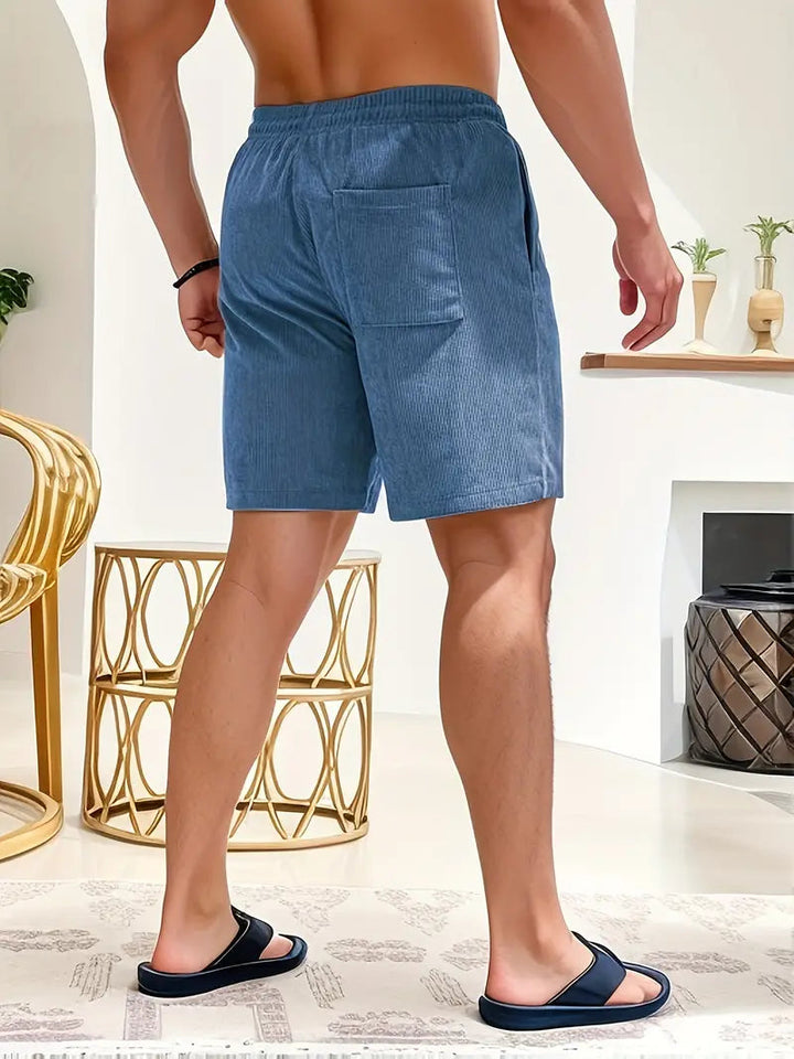 Men's Cotton-Look Corduroy Summer Shorts