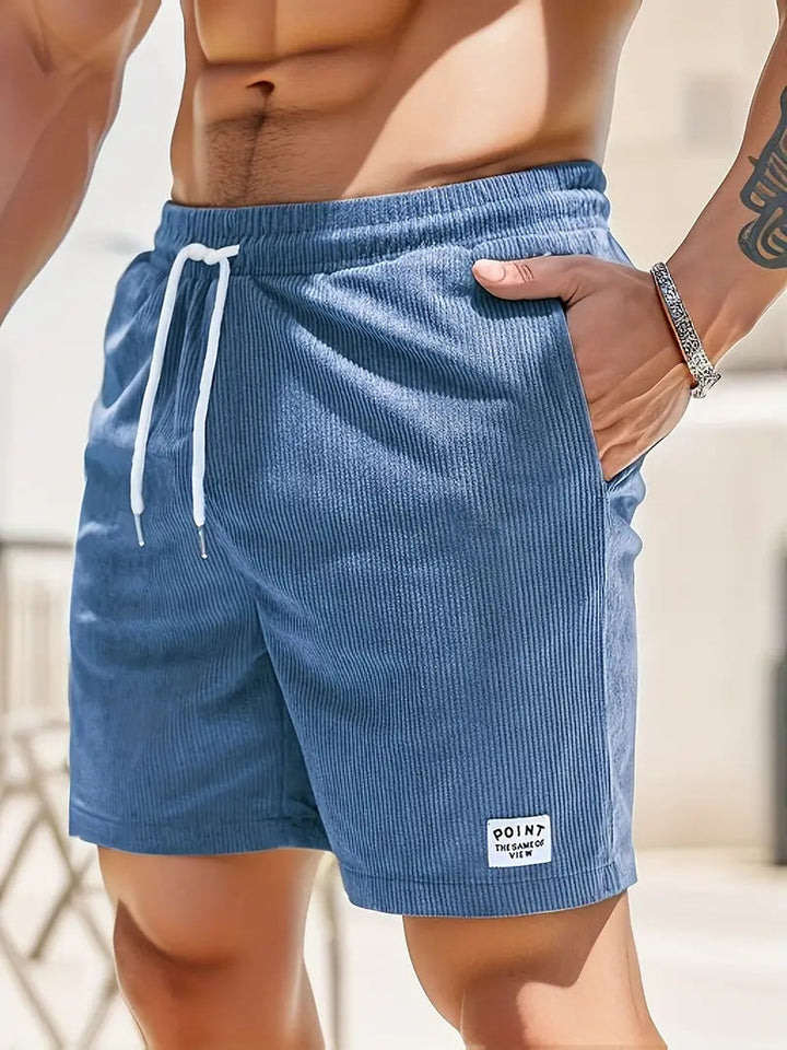 Men's Cotton-Look Corduroy Summer Shorts