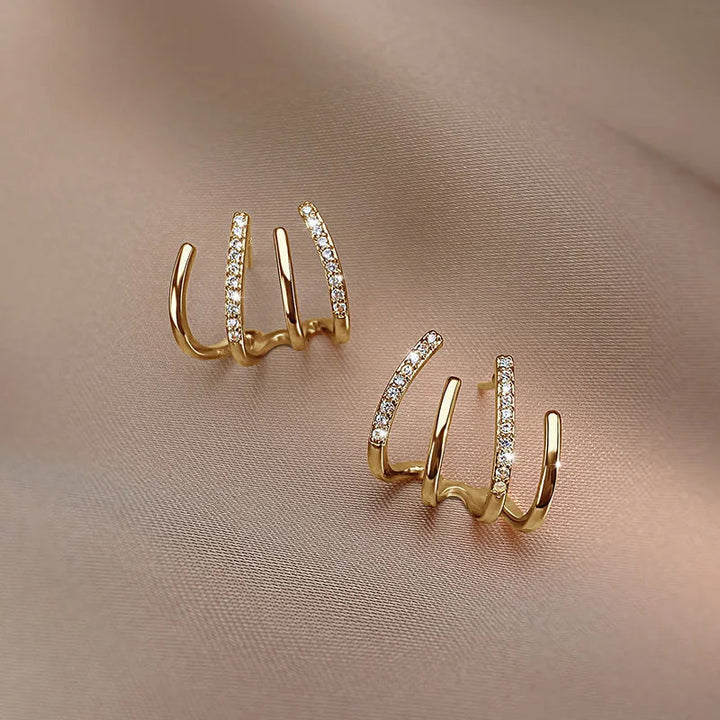Women's Multi Ring Hoop Earrings