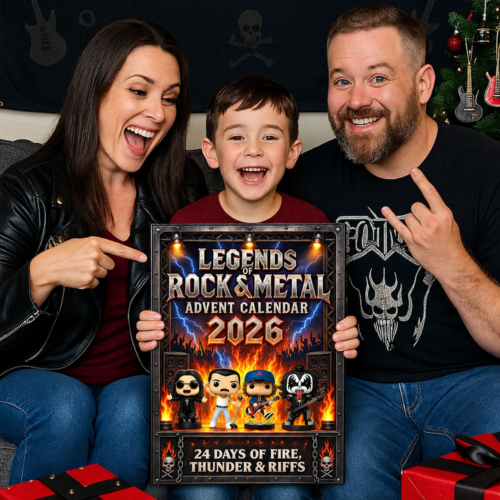 Rock Legends Advent Calendar 2026 | 24 Piece Music Icon Collectible Set with Rock Band Miniatures and Guitarist Figures
