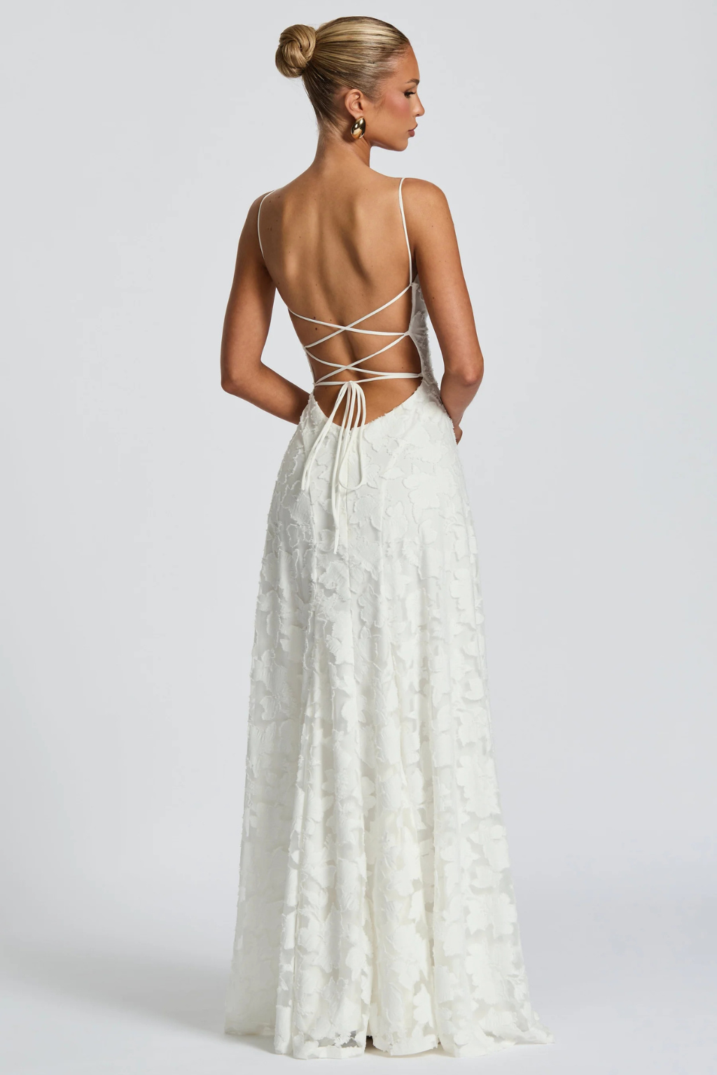 Women's Floral Brocade Cami Strap Wedding Guest Maxi Dress