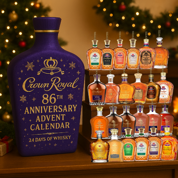 24-Day Whisky Advent Calendar 2026 | Decorative Mini Bottle Christmas Ornaments | Holiday Countdown Gift for Whiskey Lovers