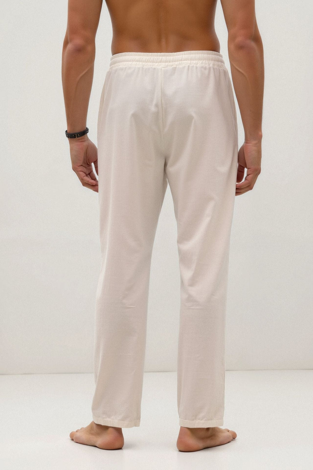 Men's Breathable Cotton Jogging Pants with Drawstring