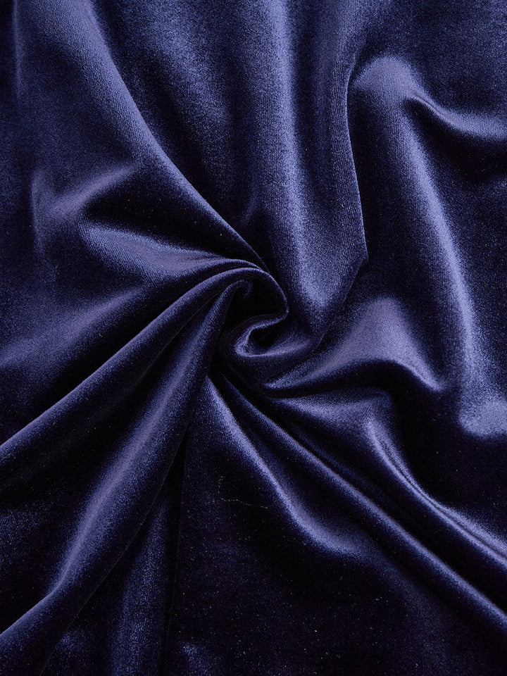 Albane | A-Line Long-Sleeve Velvet Midi Wedding Guest Dress