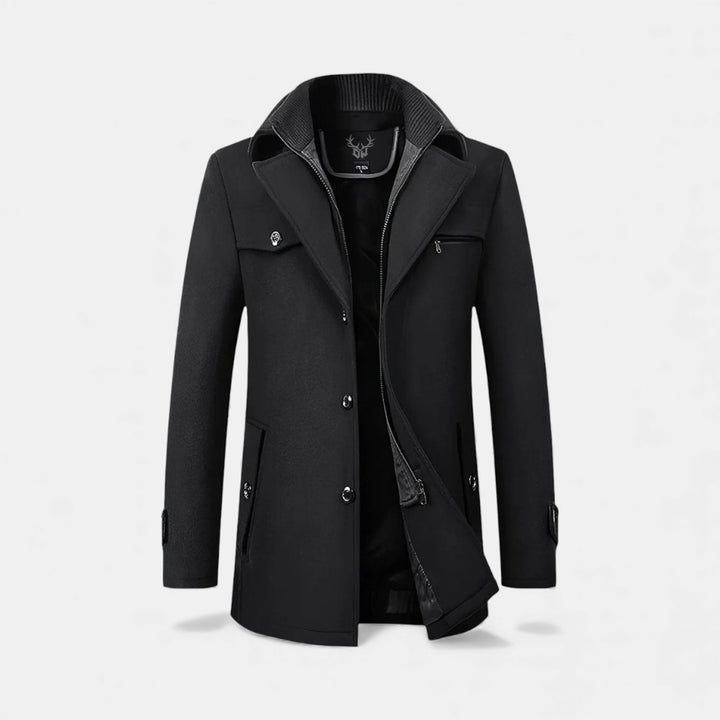 Men’s Winter Coat Wool Blend Warm Elegant Style