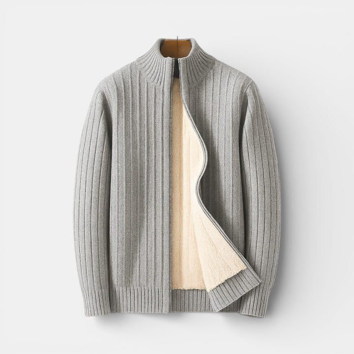 Men’s Knit Zip Sweater Comfort Refined Casual Style