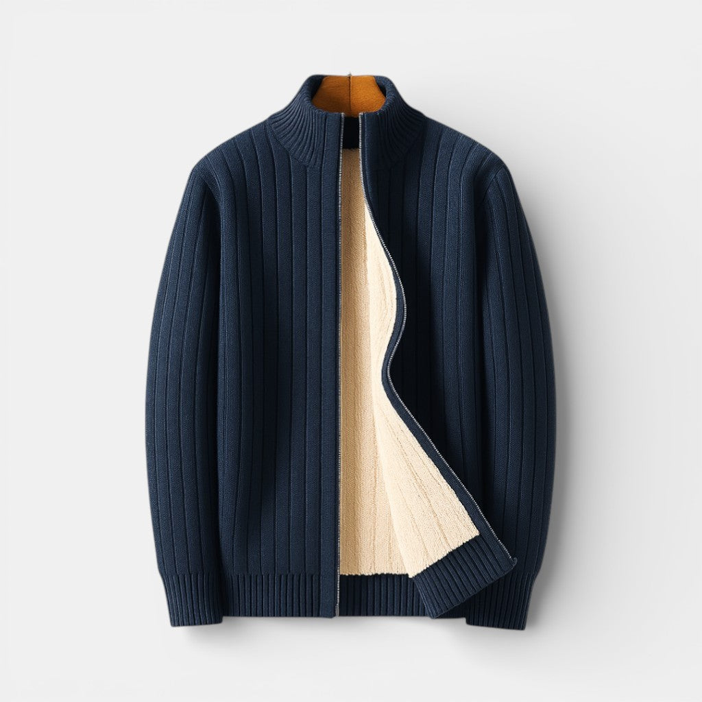 Men’s Knit Zip Sweater Comfort Refined Casual Style