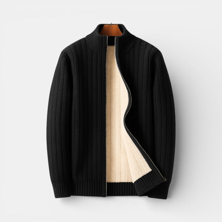 Men’s Knit Zip Sweater Comfort Refined Casual Style