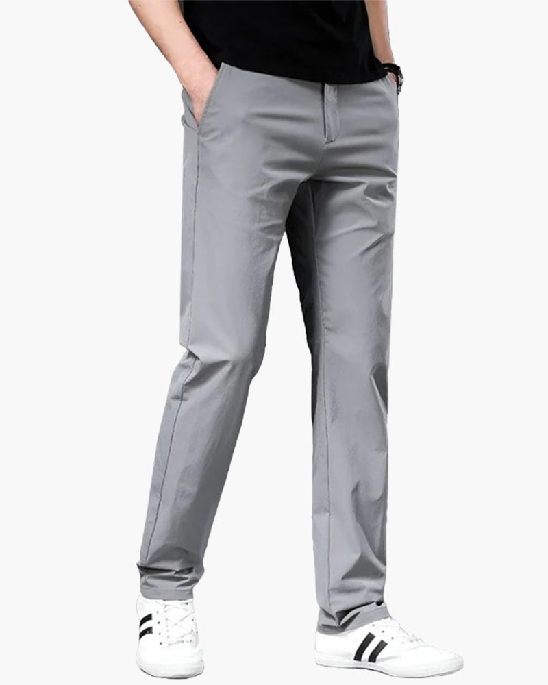 Men's Slim Fit Casual Chino Pants Lightweight Trousers