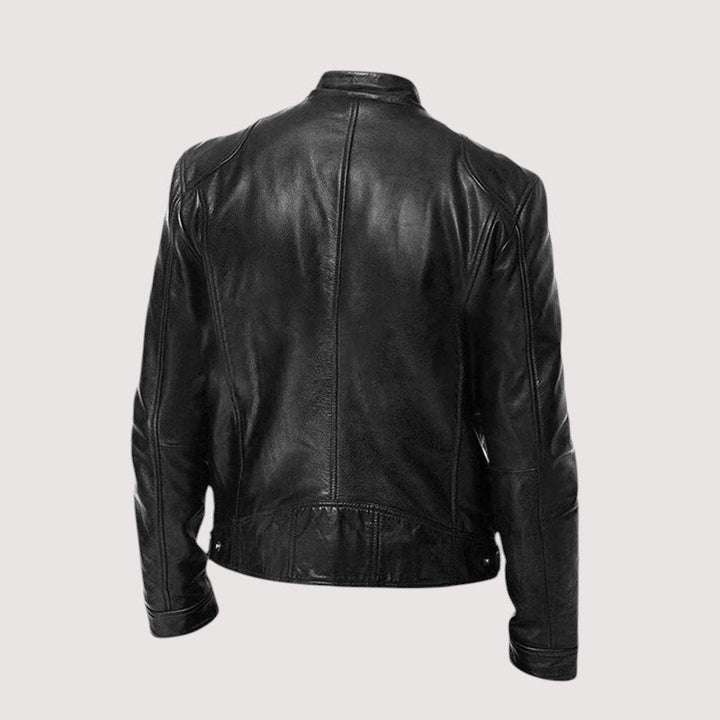 Elegant Men's Leather Jacket – Genuine Leather, Timeless Style, All-Season Comfort