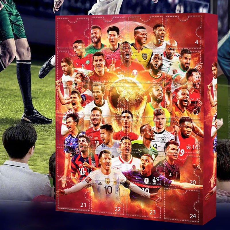 2026 Football Advent Calendar with 24 Collectible Soccer Figurines | Daily Holiday Countdown Gift for Kids and Sports Fans