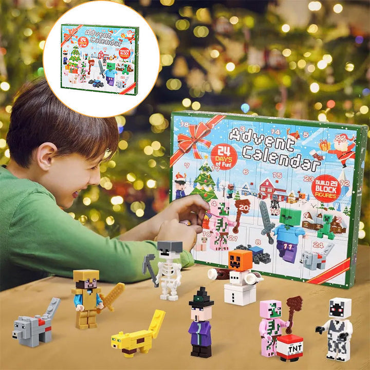 2026 Christmas Advent Calendar with 29 Building Block Figures - 24 Day Holiday Countdown Toy Set for Kids and Collectors