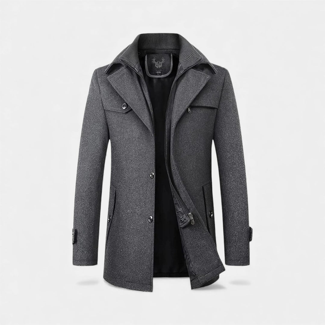 Men’s Winter Coat Wool Blend Warm Elegant Style