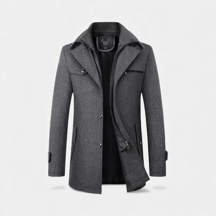 Men’s Winter Coat Wool Blend Warm Elegant Style