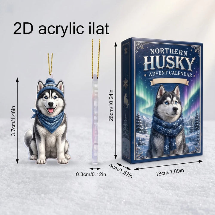 2026 Christmas Advent Calendar for Dogs 24-day Countdown With a Husky Theme For Dog Lovers
