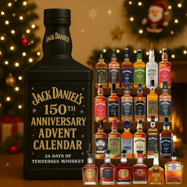 24-Day Whisky Advent Calendar 2026 | Decorative Mini Bottle Christmas Ornaments | Holiday Countdown Gift for Whiskey Lovers
