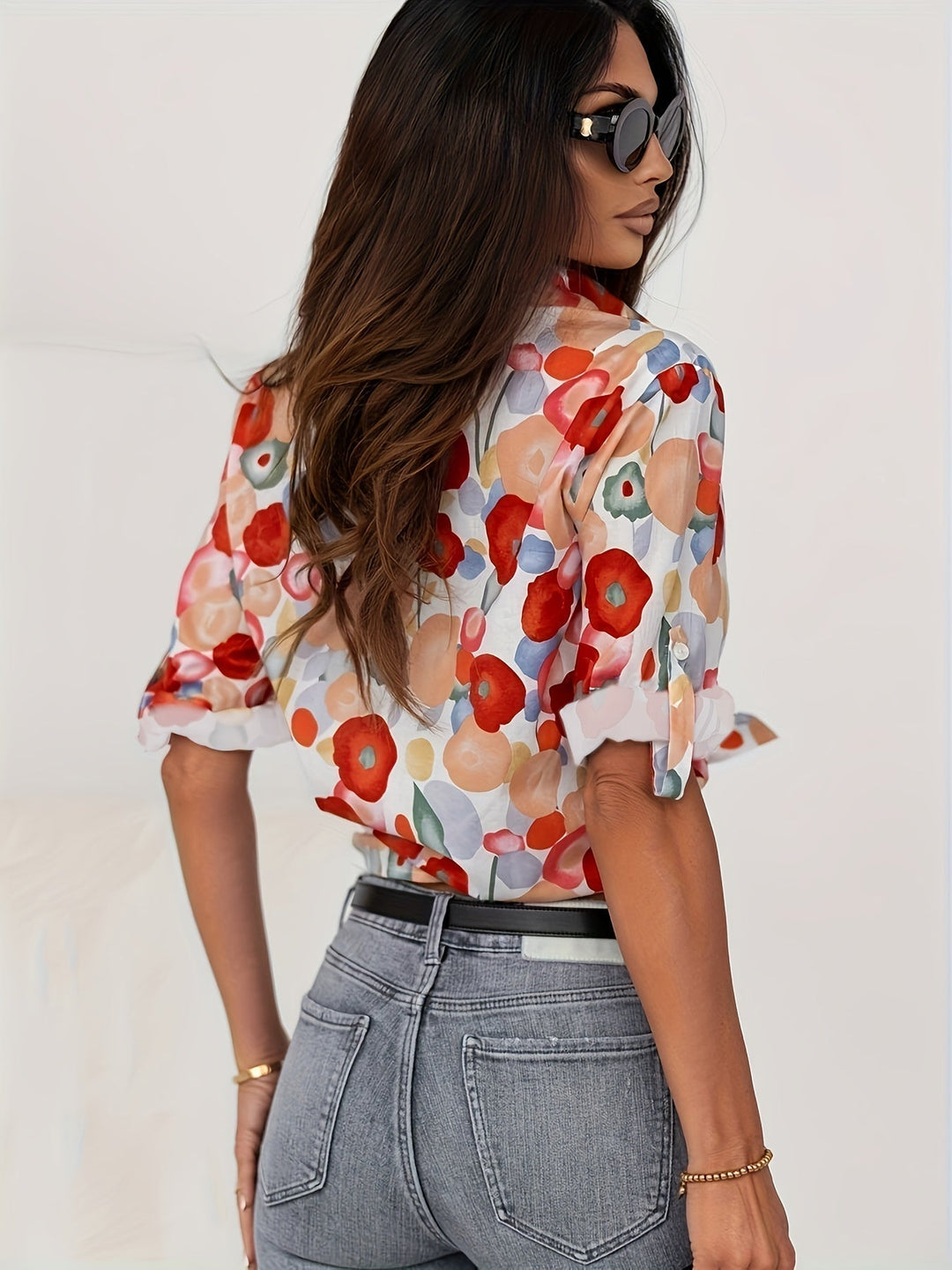 Colourful Floral Blouse