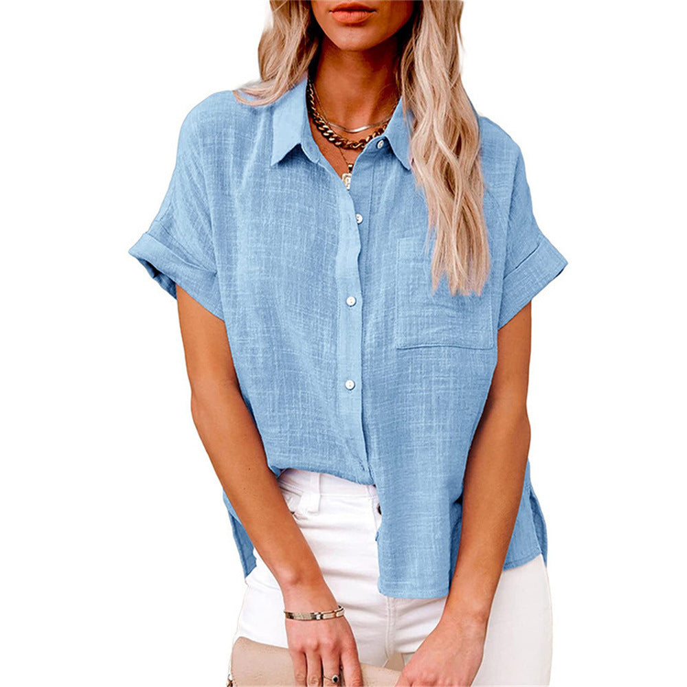 Airy Cotton-Linen Blouse for Women