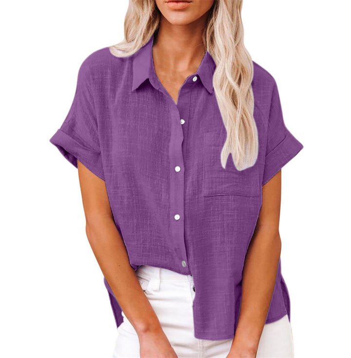 Airy Cotton-Linen Blouse for Women
