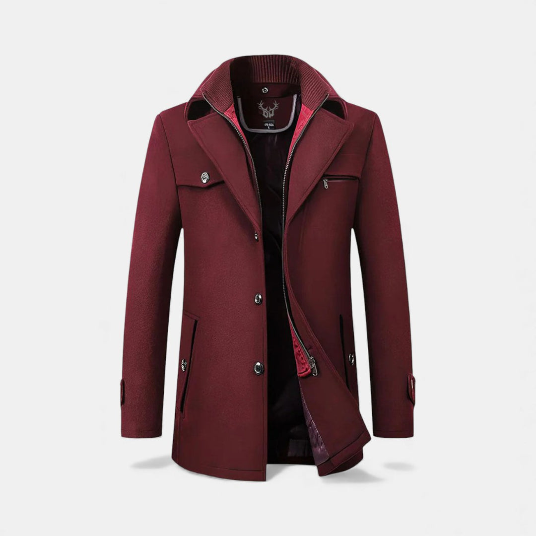 Men’s Winter Coat Wool Blend Warm Elegant Style