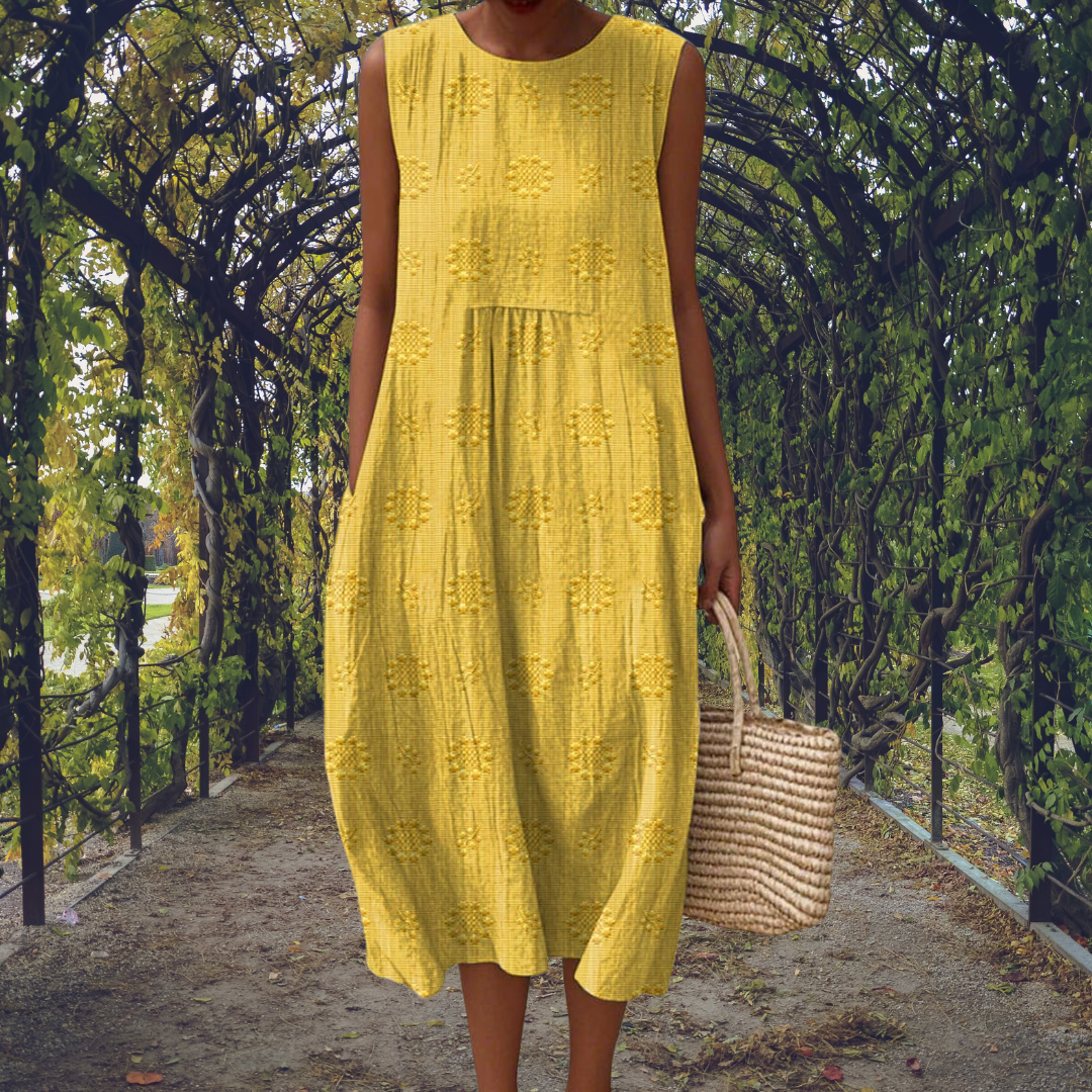 Elegant Sleeveless Dress with Pockets