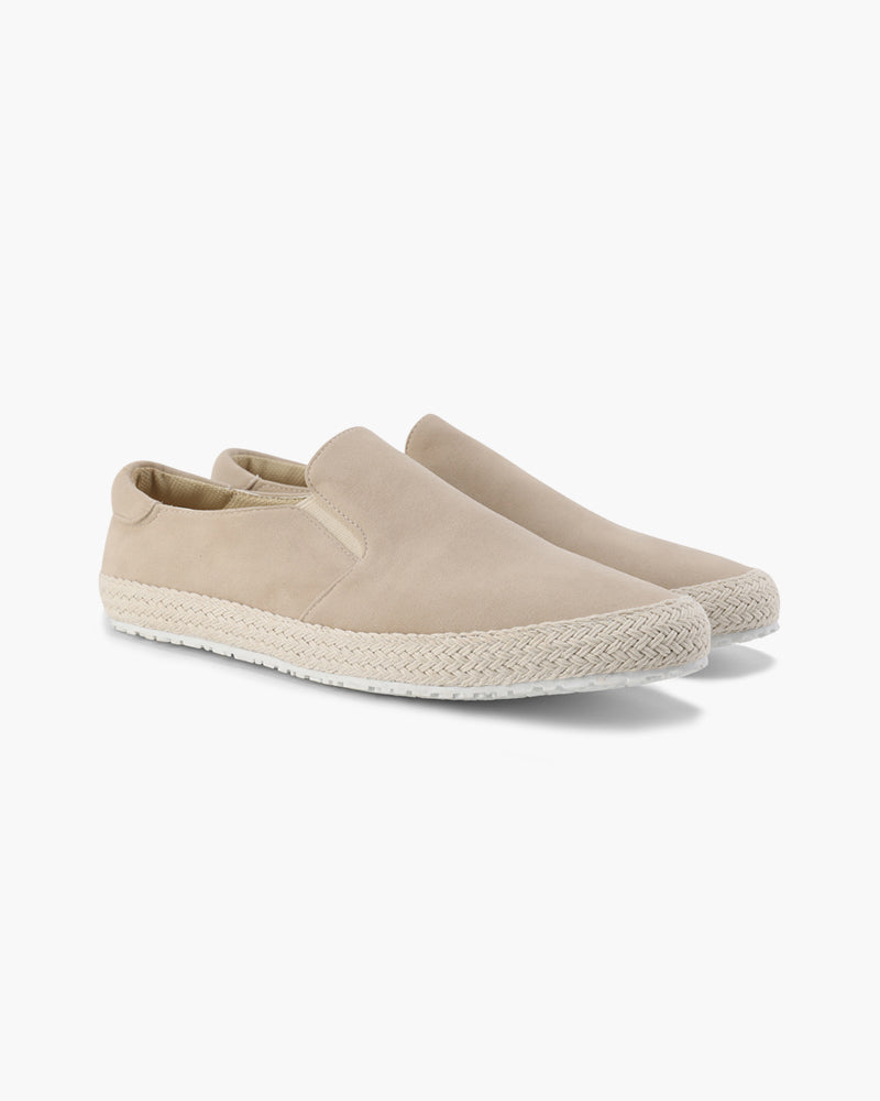 Men's Suede Slip-On Espadrille Summer Shoes with Jute Sole