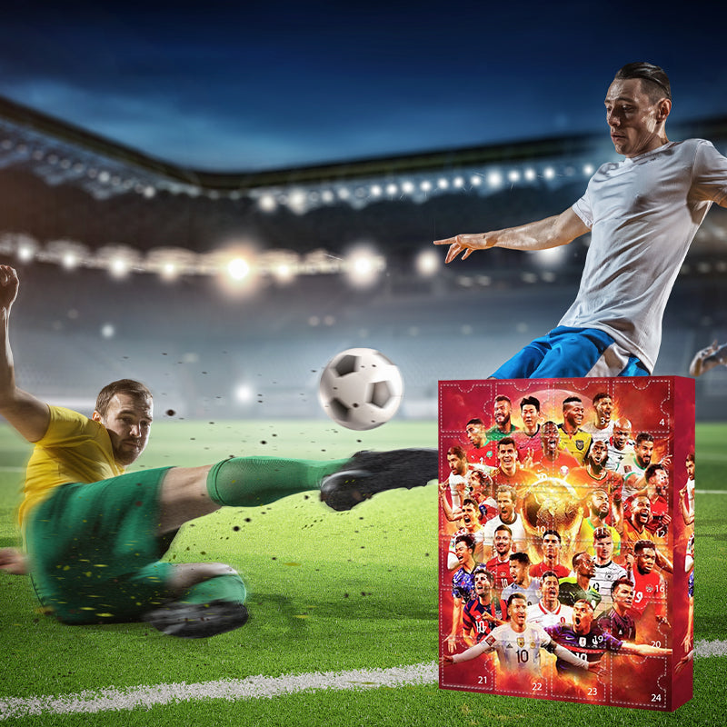 2026 Football Advent Calendar with 24 Collectible Soccer Figurines | Daily Holiday Countdown Gift for Kids and Sports Fans