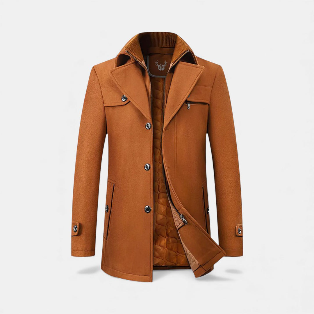 Men’s Winter Coat Wool Blend Warm Elegant Style