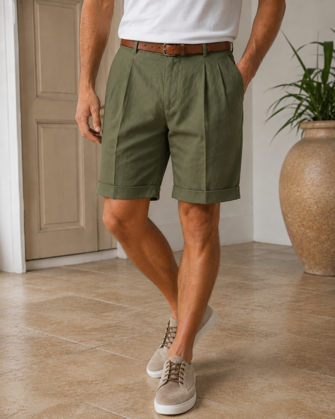 Erick Classic Pleated Men's Shorts