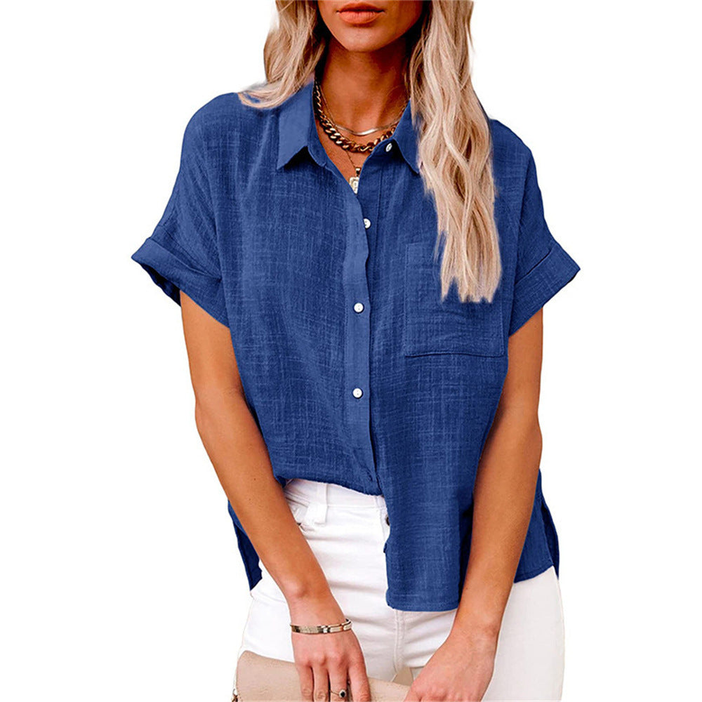 Airy Cotton-Linen Blouse for Women