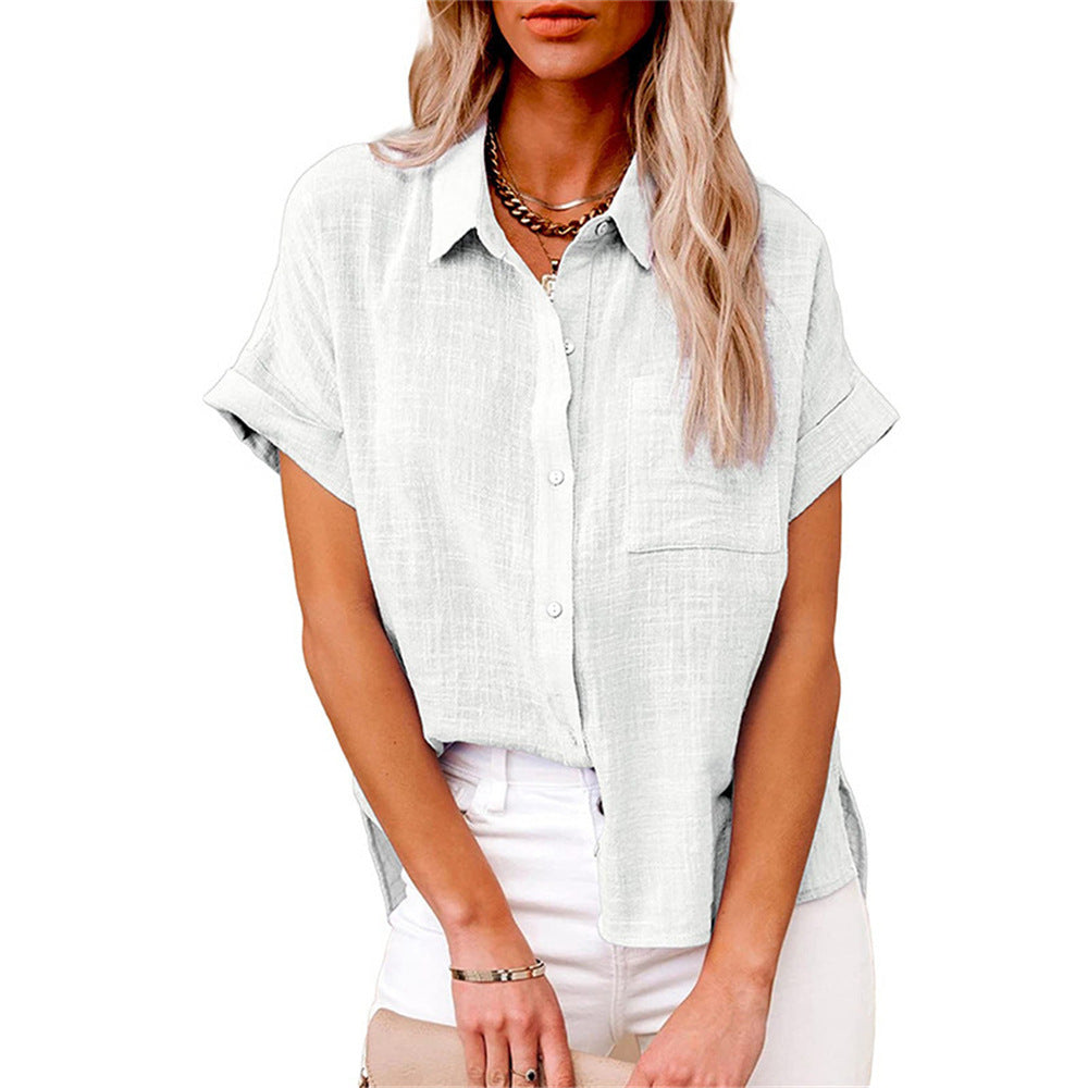 Airy Cotton-Linen Blouse for Women