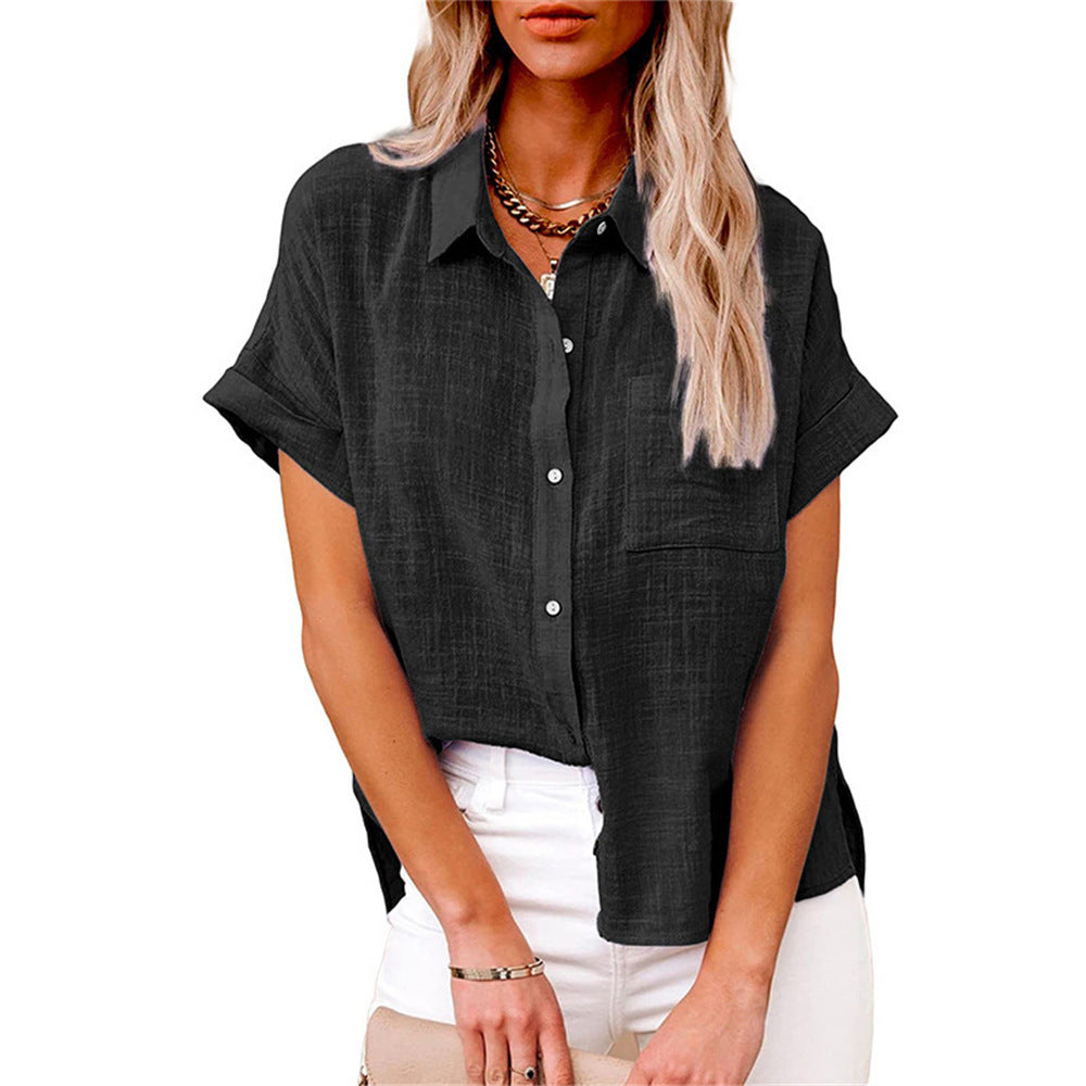 Airy Cotton-Linen Blouse for Women