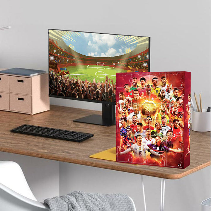 2026 Football Advent Calendar with 24 Collectible Soccer Figurines | Daily Holiday Countdown Gift for Kids and Sports Fans