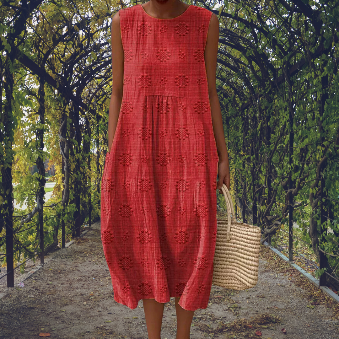 Elegant Sleeveless Dress with Pockets