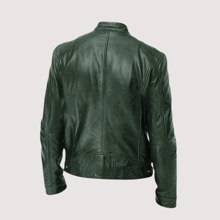 Elegant Men's Leather Jacket – Genuine Leather, Timeless Style, All-Season Comfort