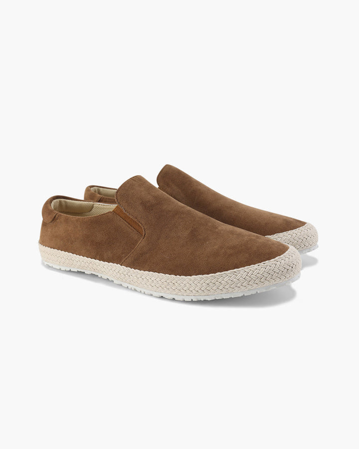 Men's Suede Slip-On Espadrille Summer Shoes with Jute Sole