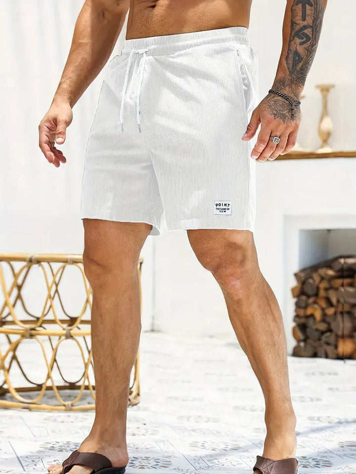 Men's Cotton-Look Corduroy Summer Shorts