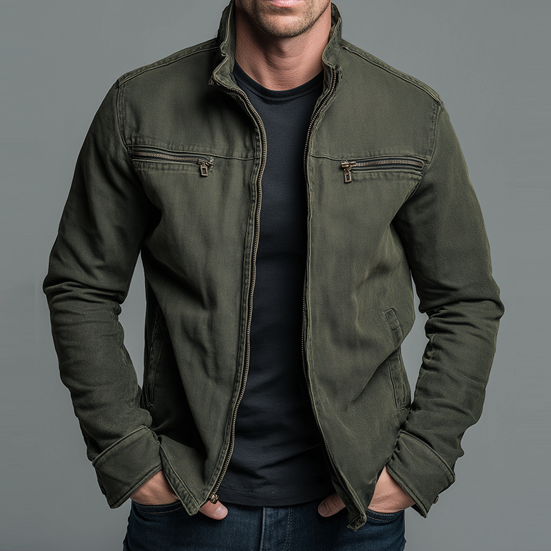 Vintage Cotton Zip Jacket