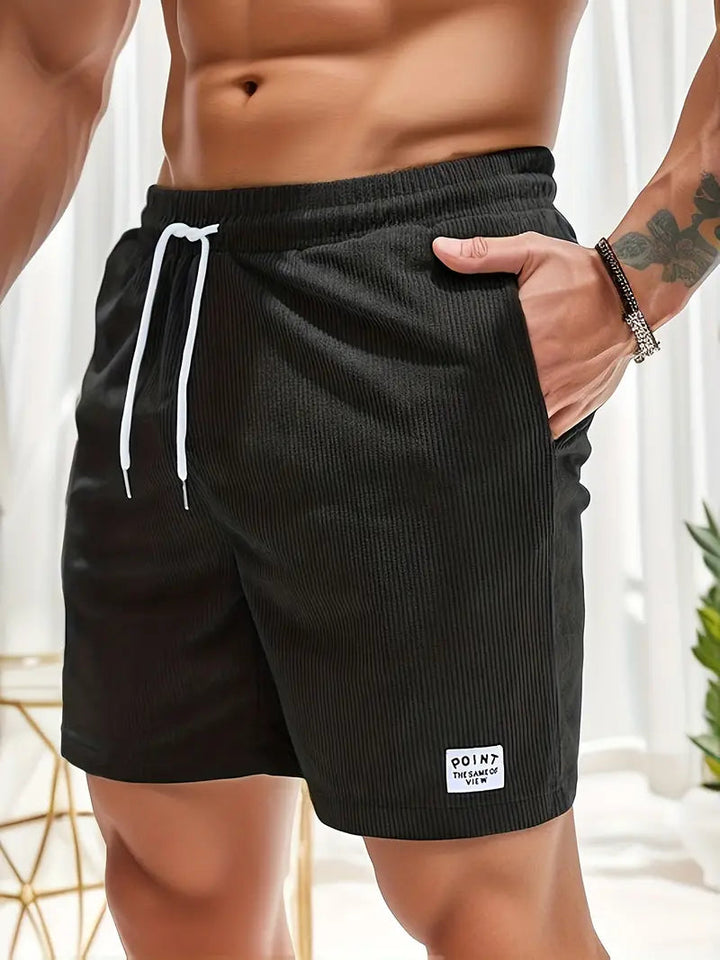 Men's Cotton-Look Corduroy Summer Shorts