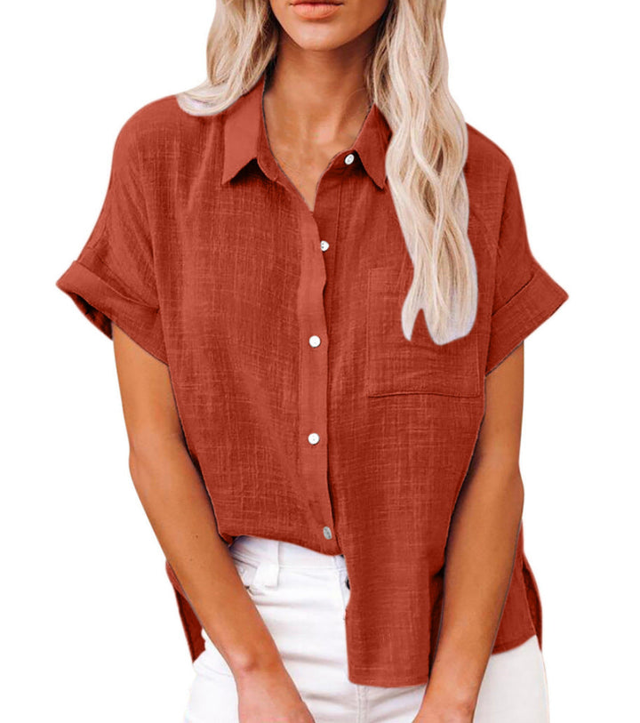 Airy Cotton-Linen Blouse for Women