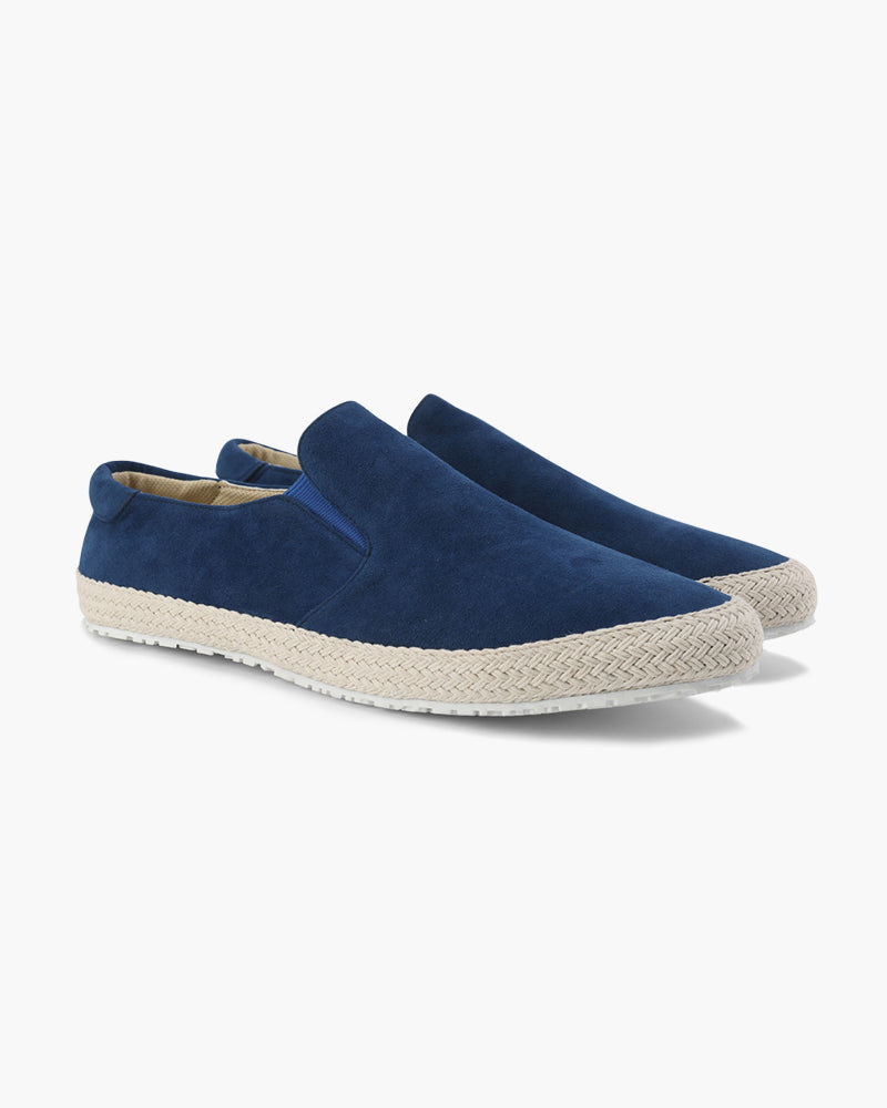 Men's Suede Slip-On Espadrille Summer Shoes with Jute Sole