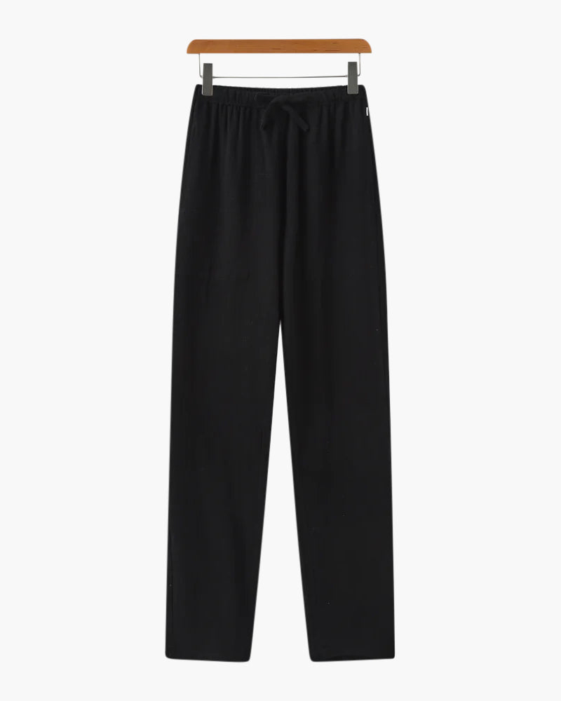 Men's Slim Fit Cotton Trousers Lightweight Casual Pants