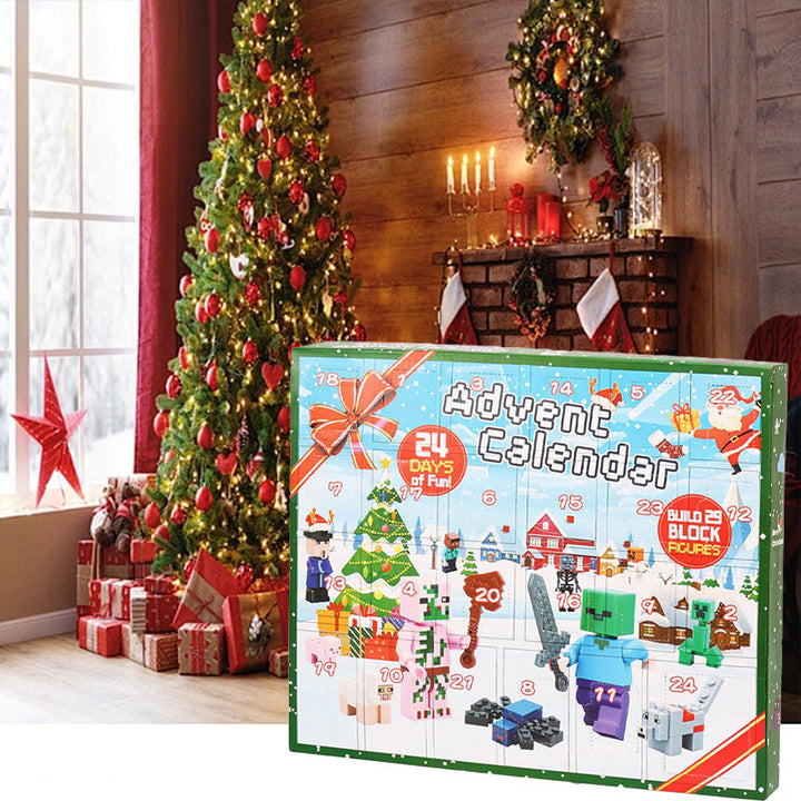 2026 Christmas Advent Calendar with 29 Building Block Figures - 24 Day Holiday Countdown Toy Set for Kids and Collectors