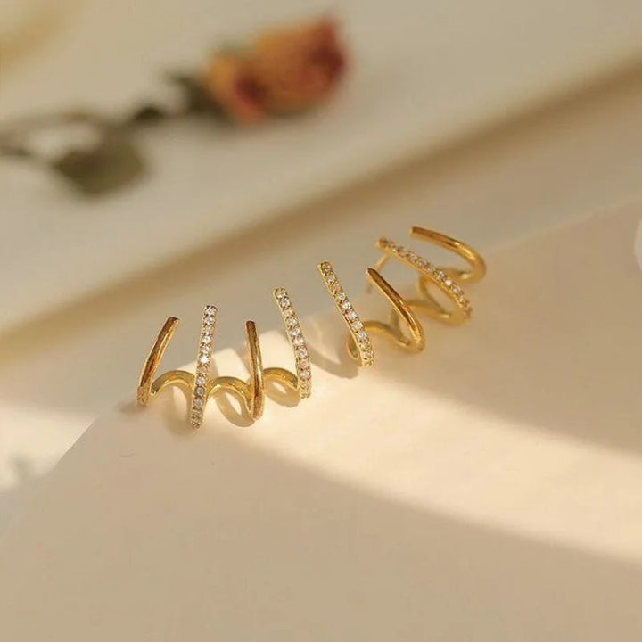 Women's Multi Ring Hoop Earrings