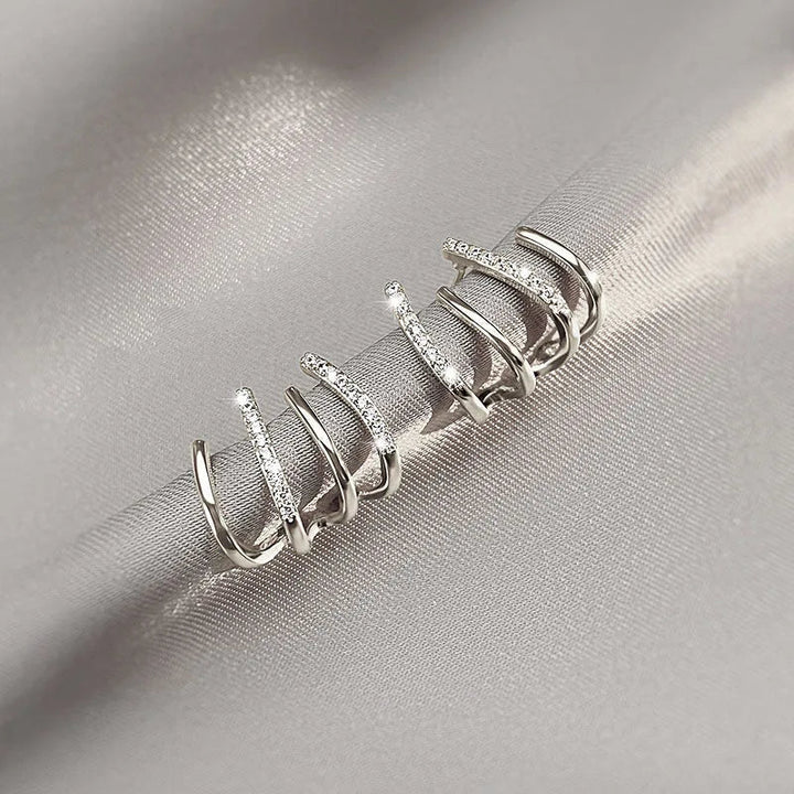 Women's Multi Ring Hoop Earrings