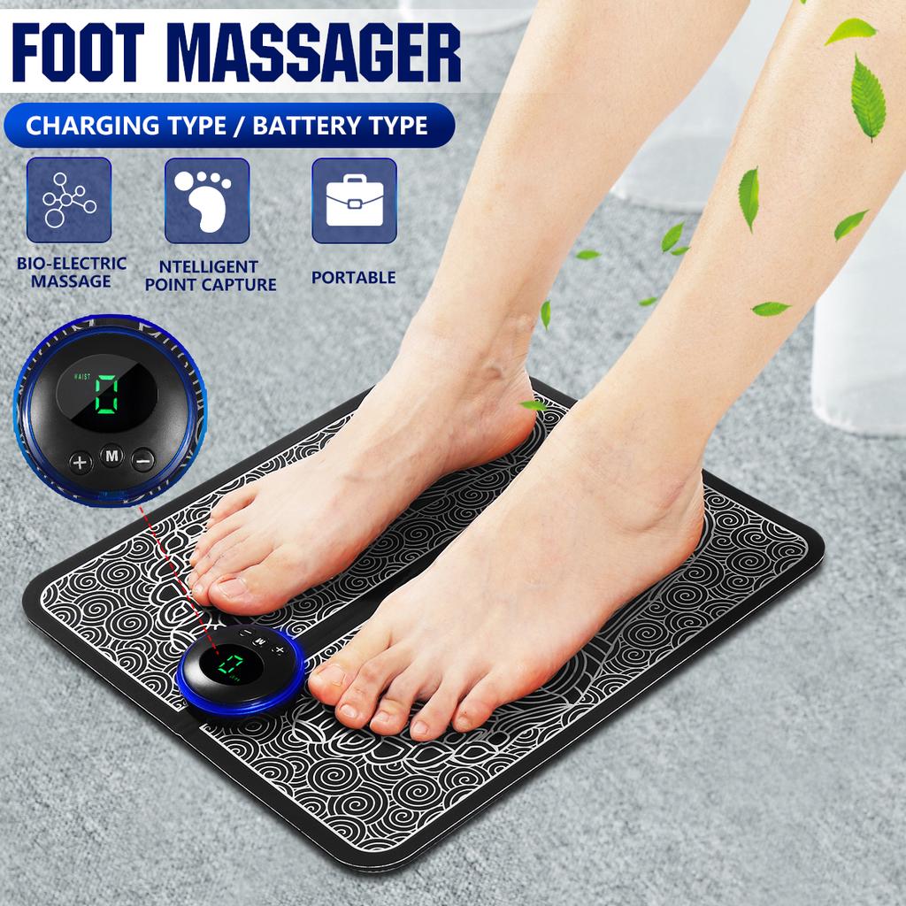 EMS Foot Massager | Improved Blood Circulation & Muscle Recovery - Acupressure with 6 Modes and 9 Intensity Levels