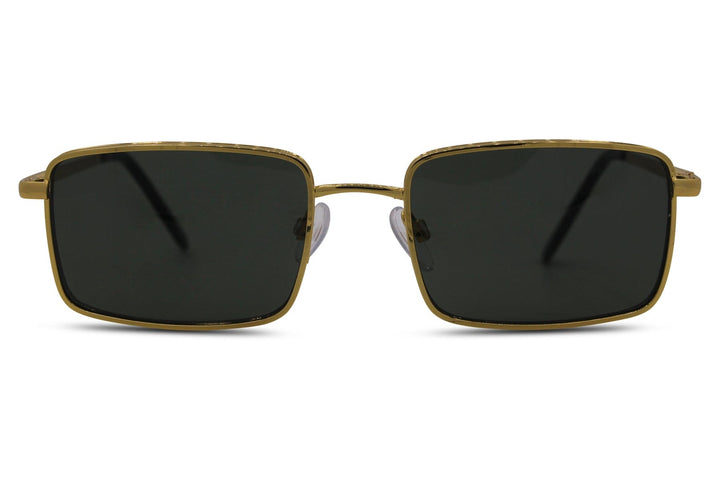 Men's Rectangle Metal Frame Sunglasses Eco-Friendly Lenses