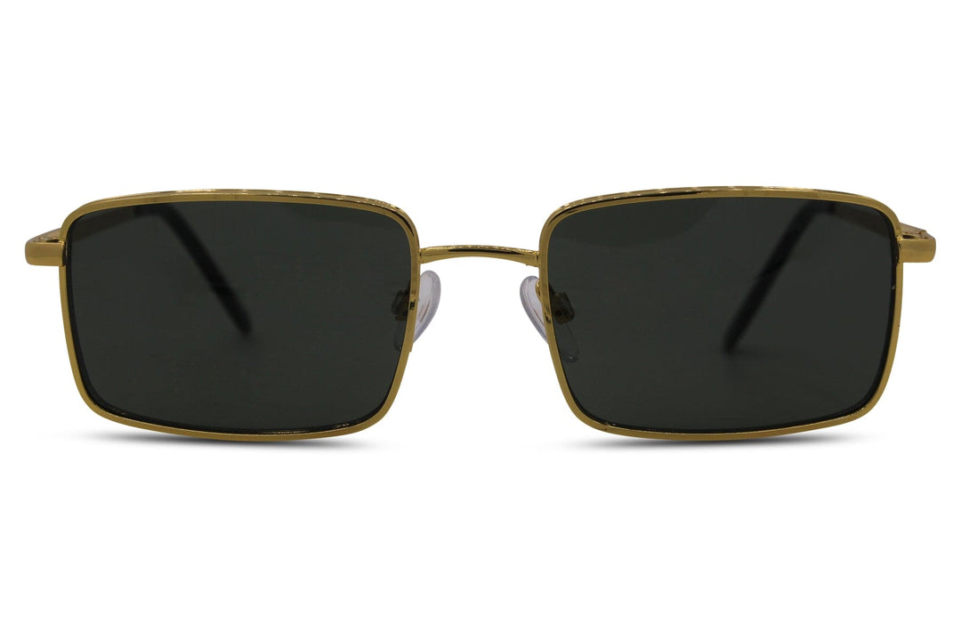 Men's Rectangle Metal Frame Sunglasses Eco-Friendly Lenses