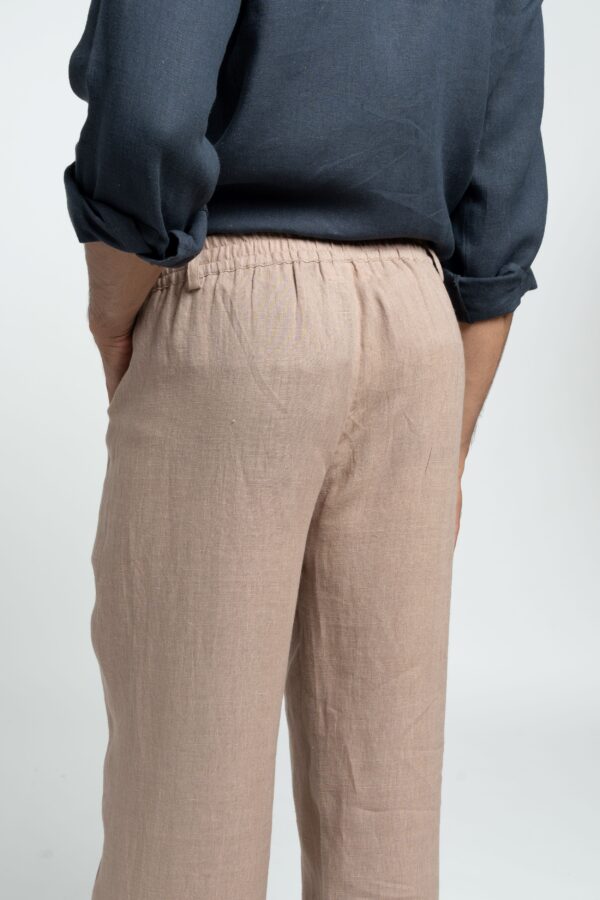 Men's Elegant Cotton Blend Trousers High Waist Straight Fit