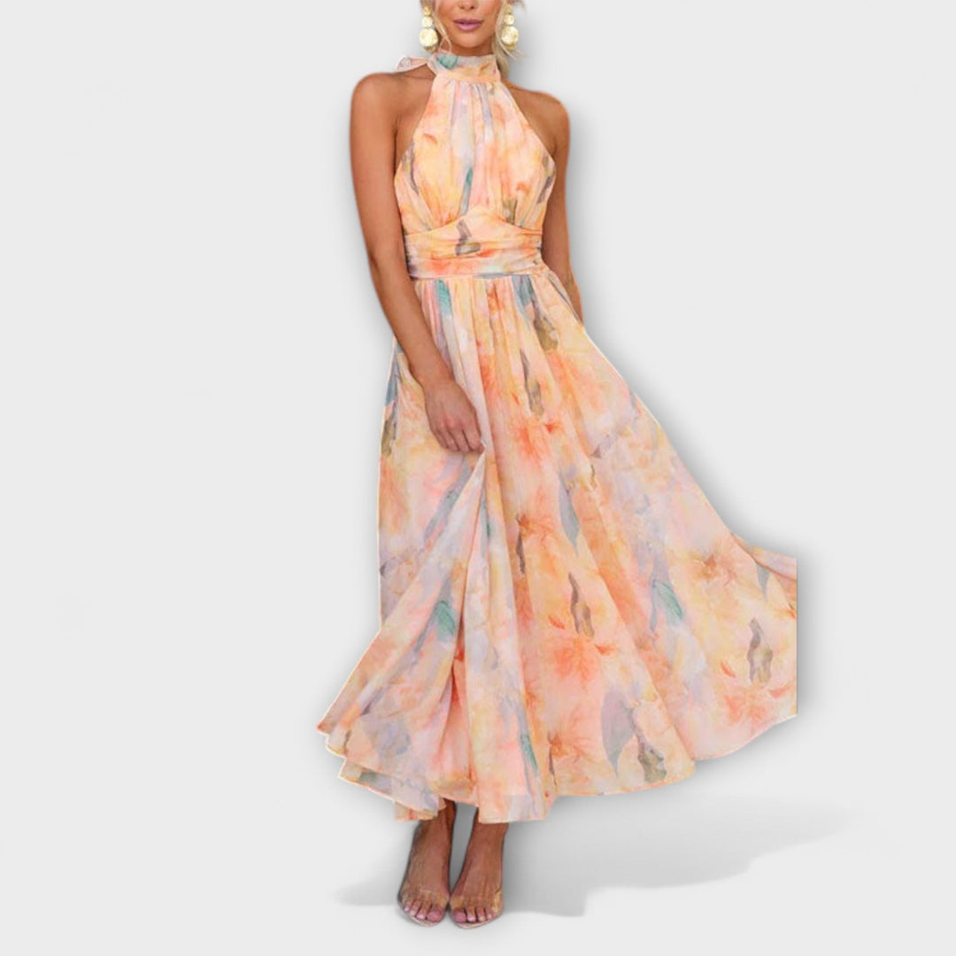 Women's Elegant Halter Maxi Dress